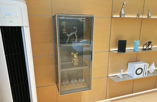 Italian-Style Aluminum Glass Wall Cabinet